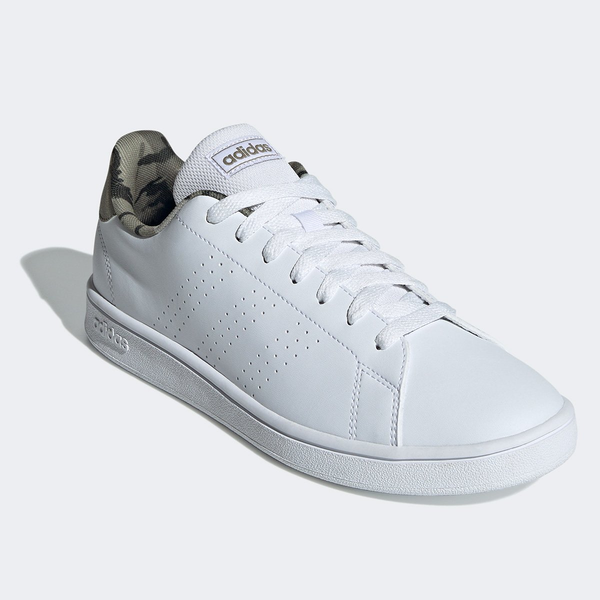 T nis Adidas Advantage Base Masculino Branco Verde Militar