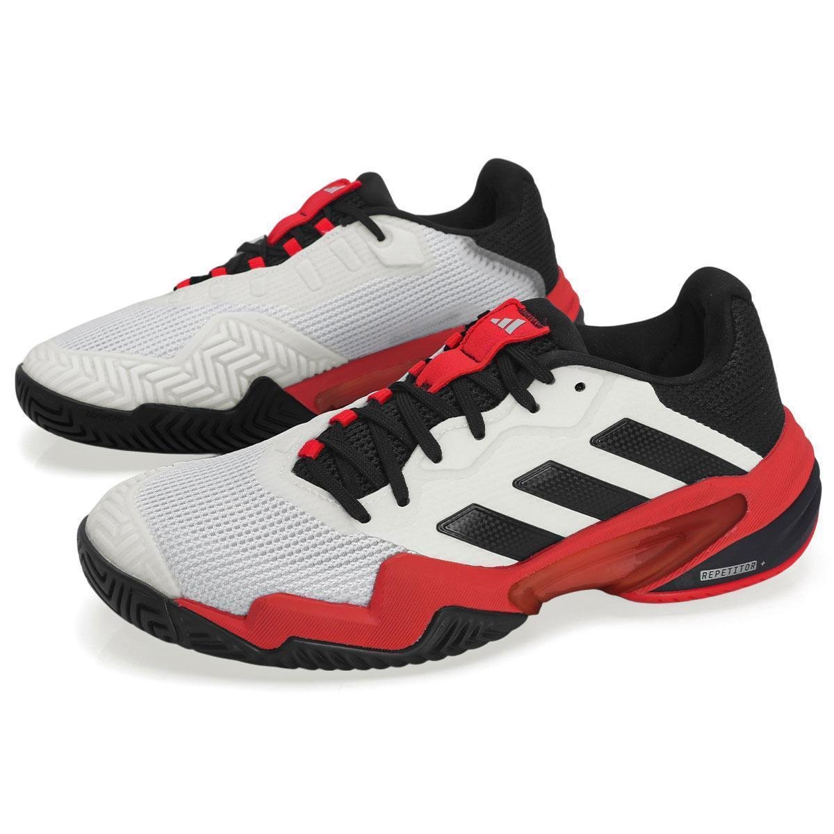 Tenis Adidas Barricade 13 All Court Branco Preto e Vermelho Branco Netshoes