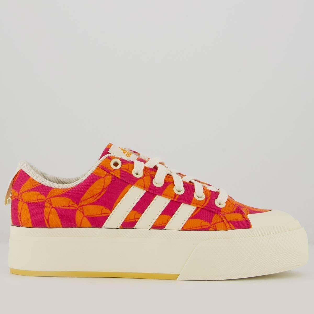 Tênis Adidas Bravada Farm Plataform 2.0 Feminino Pink e Laranja