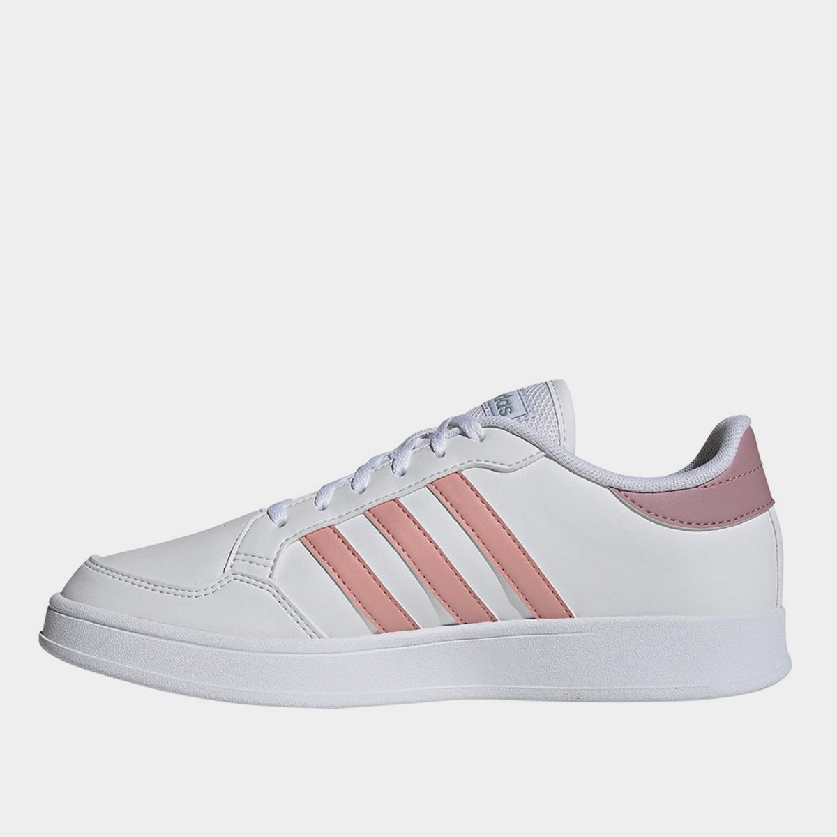 Tênis Adidas Breaknet Feminino - Branco+Rosa | Netshoes