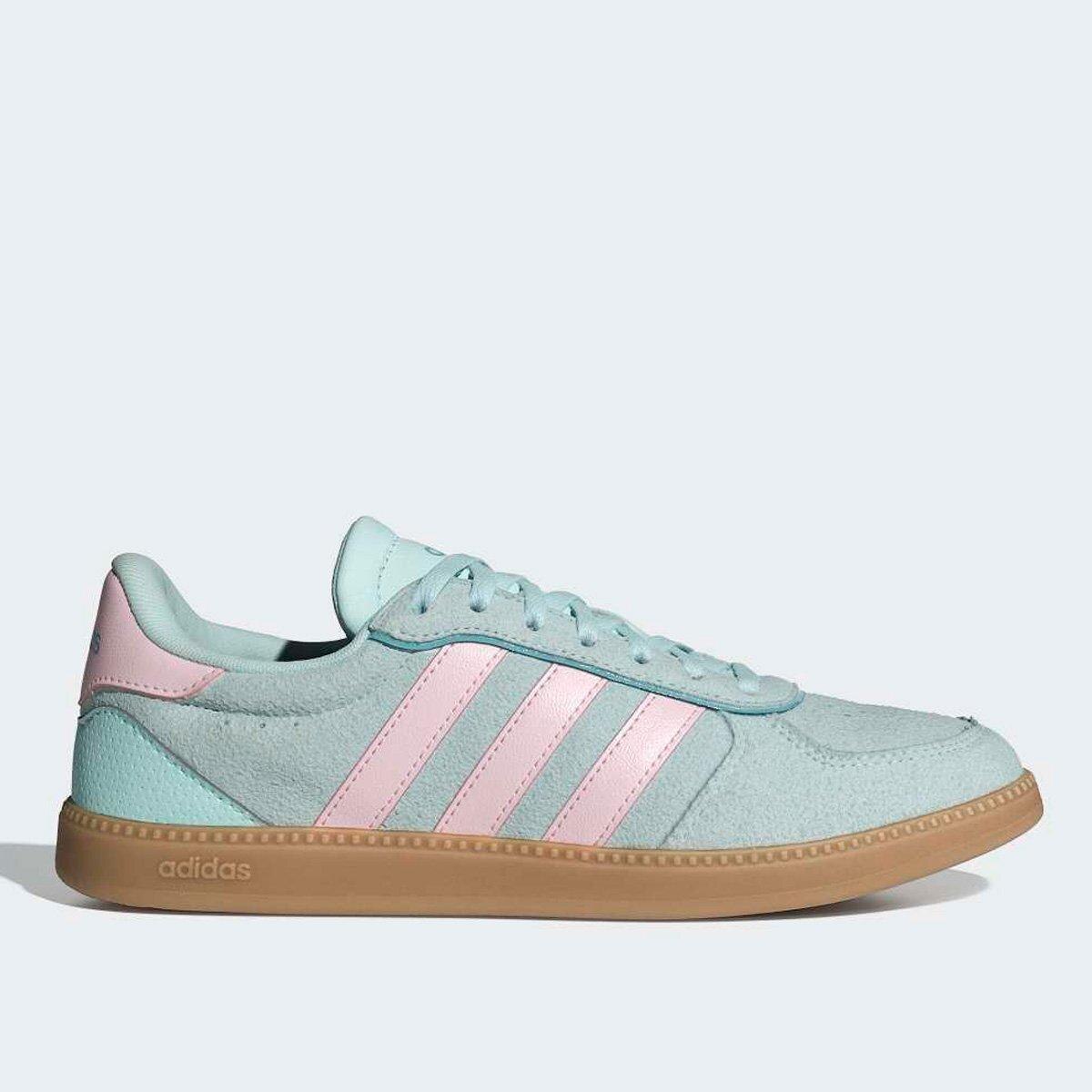 Tênis Adidas Breaknet Sleek Suede Feminino - Azul Turquesa | Netshoes