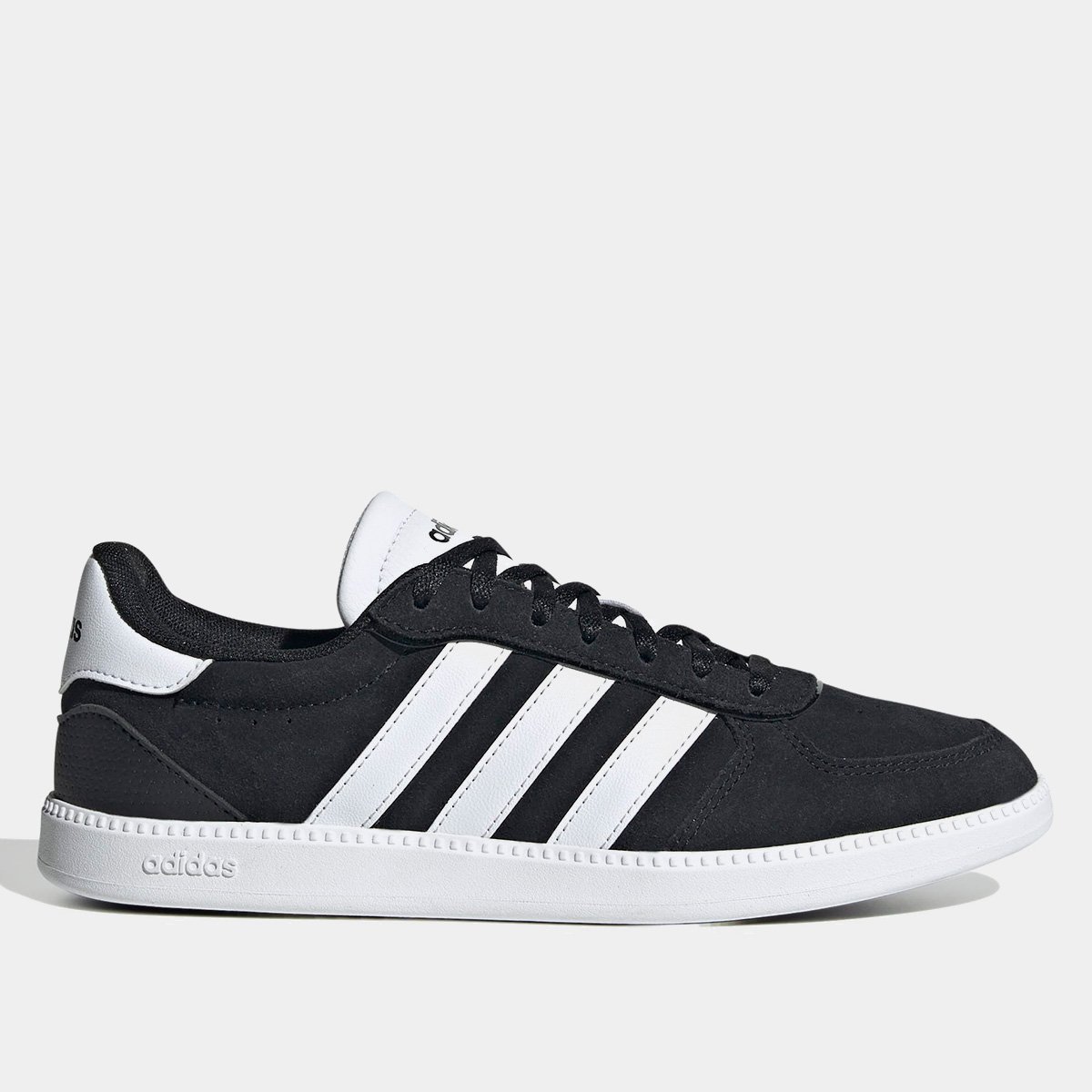 Tênis Adidas Breaknet Sleek Suede Feminino Preto+Branco Netshoes