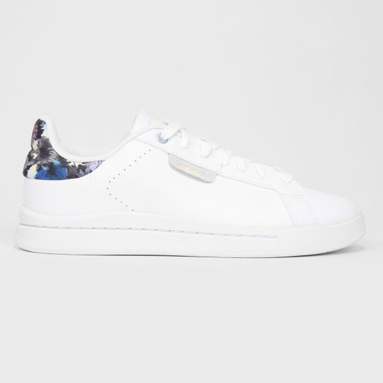 Tênis Adidas Court Silk Leo Feminino - Branco+Vinho Menor preço em Tênis Adidas Court Silk Leo Feminino - Branco+Vinho