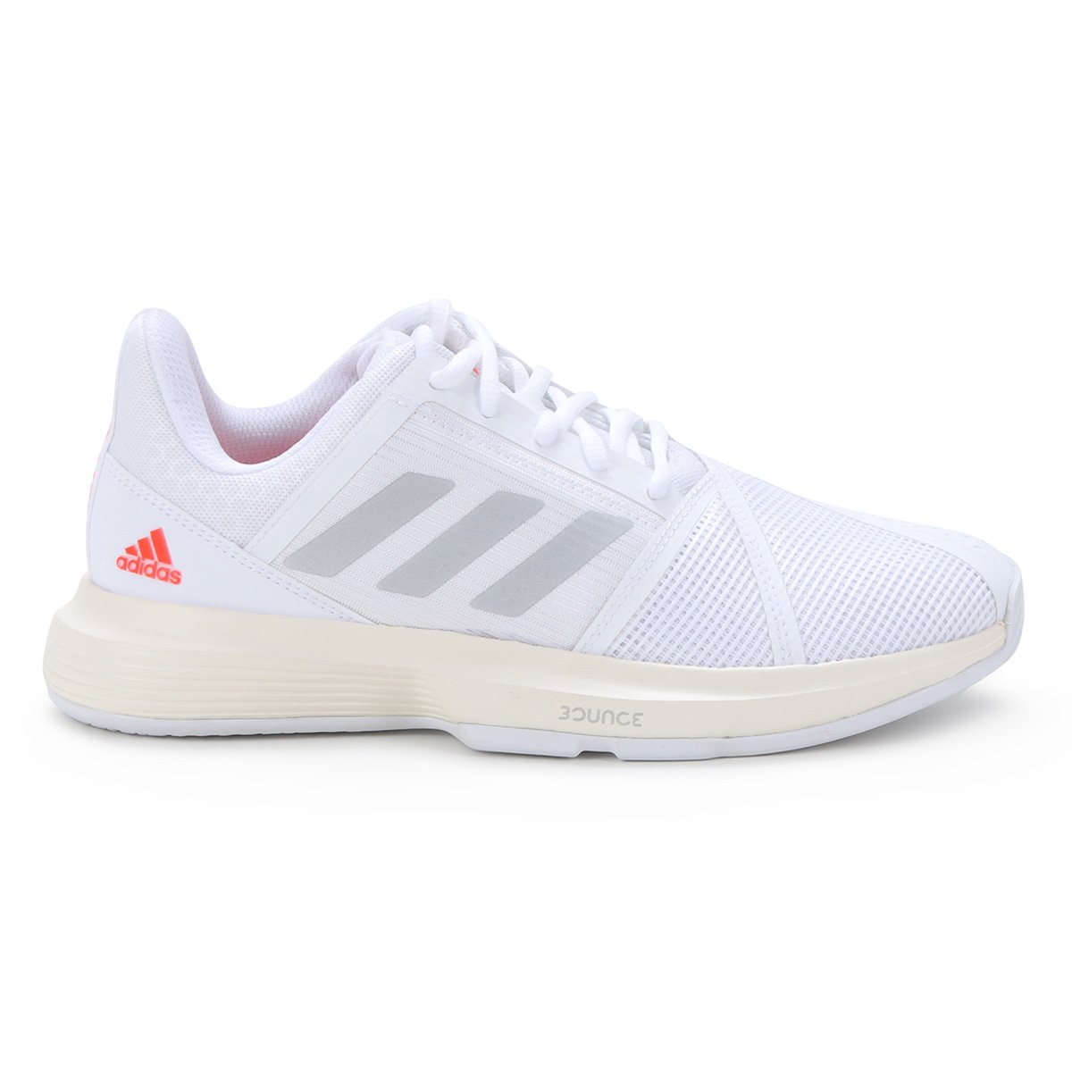 adidas bounce branco e prata