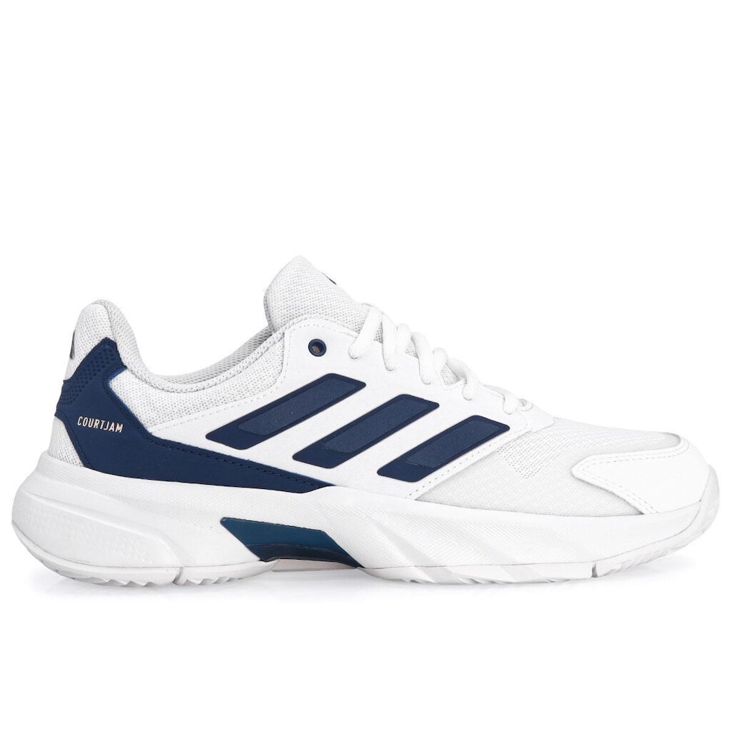 Tênis Adidas Courtjam Control 3 - All Court - Branco e Marinho