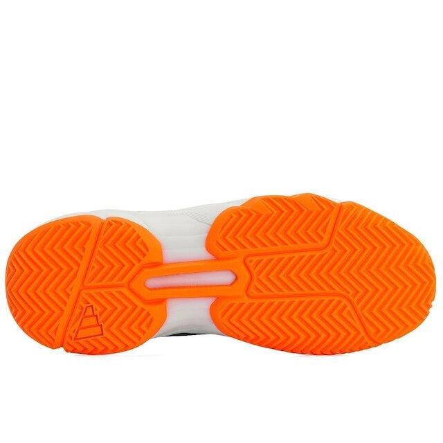 Tênis Adidas Courtjam Control 3 - All Court - Branco Preto e Laranja