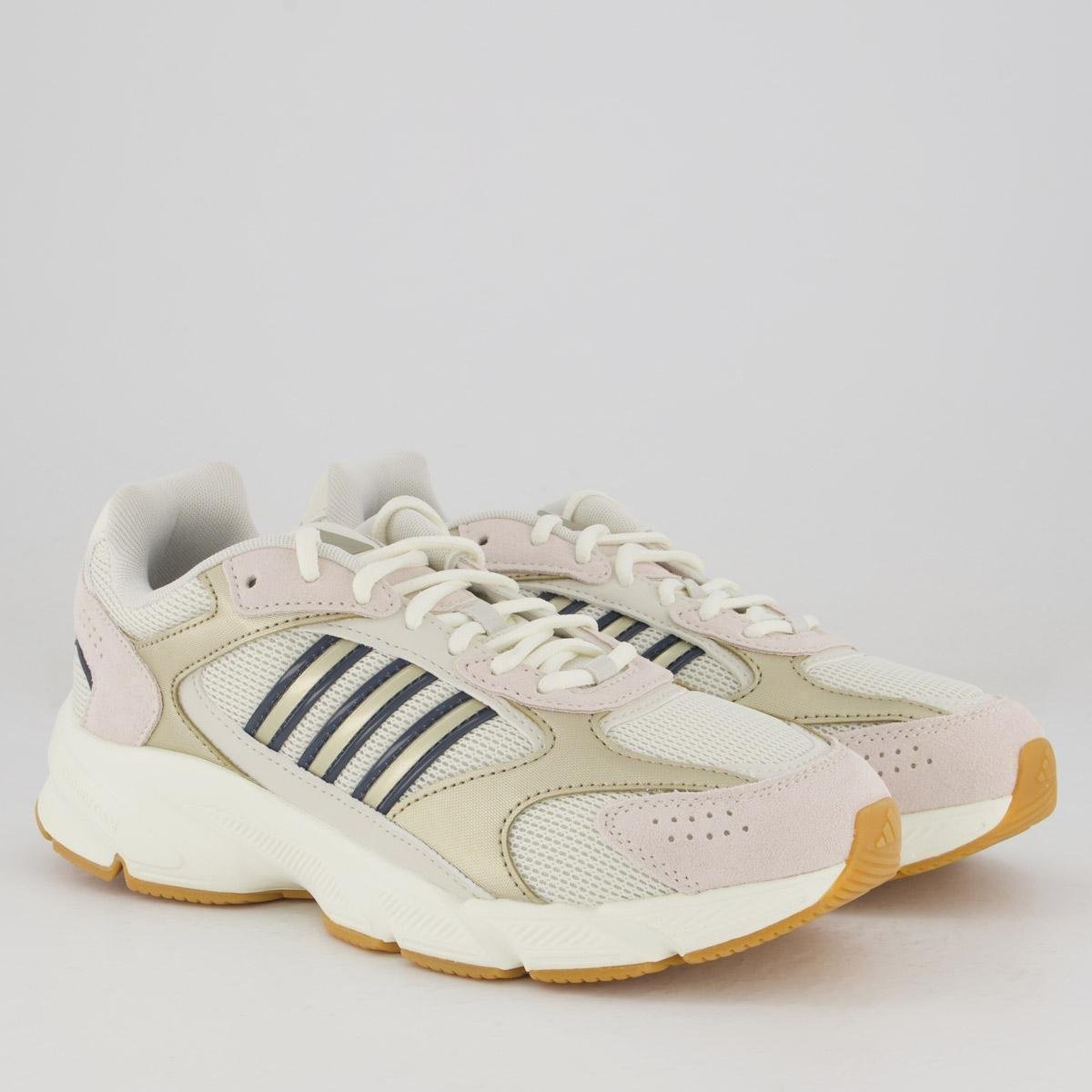 Tênis Adidas Crazychaos 2000 Feminino Off White e Dourado Branco