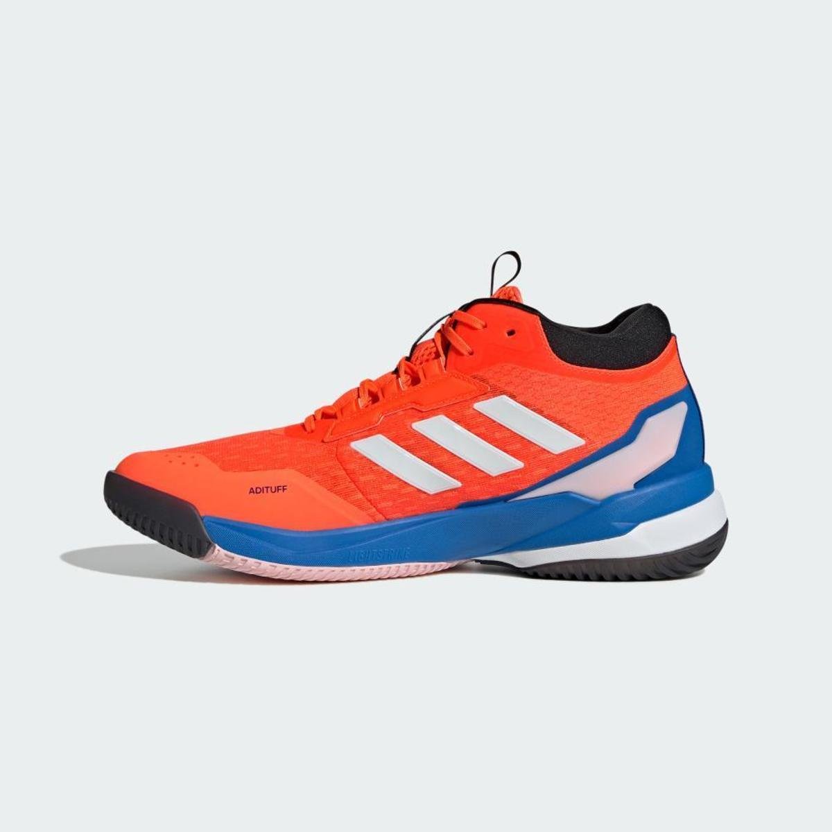♡fortune Tênis Adidas Crazyflight 6 Mid Indoor - Laranja+Azul | Netshoes