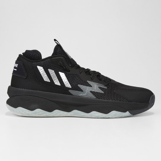 Tênis Adidas Dame 8 - Preto+Cinza Menor preço em Tênis Adidas Dame 8 - Preto+Cinza