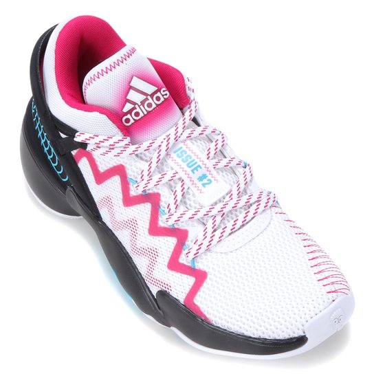 Tênis Adidas Donovan Mitchell Issue 2 - Branco+Preto Menor preço em Tênis Adidas Donovan Mitchell Issue 2 - Branco+Preto