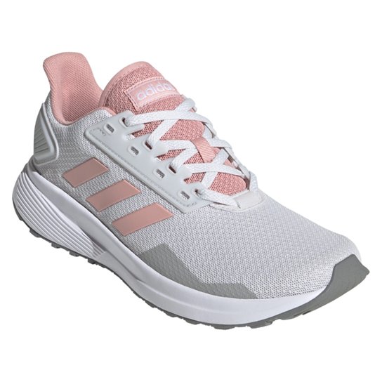 Tênis Adidas Duramo 9 Feminino - Cinza+Rosa Menor preço em Tênis Adidas Duramo 9 Feminino - Cinza+Rosa