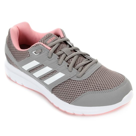Tênis Adidas Duramo Lite 20 Feminino - Cinza e Branco Menor preço em Tênis Adidas Duramo Lite 20 Feminino - Cinza e Branco