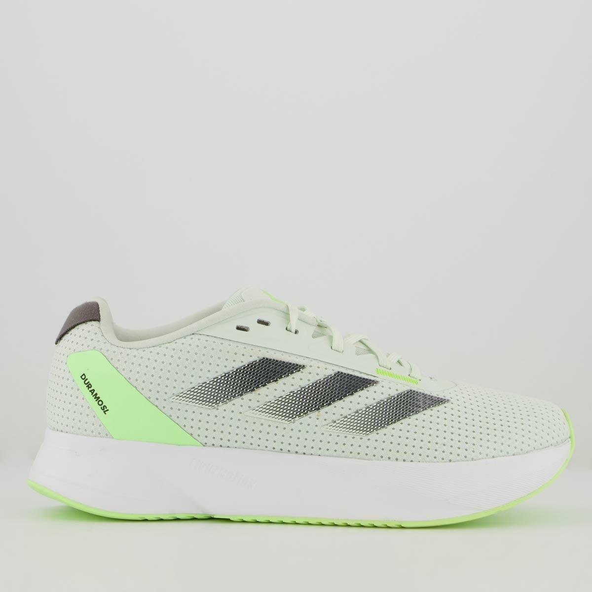 Tênis Adidas Duramo SL Cinza e Verde Cinza Netshoes