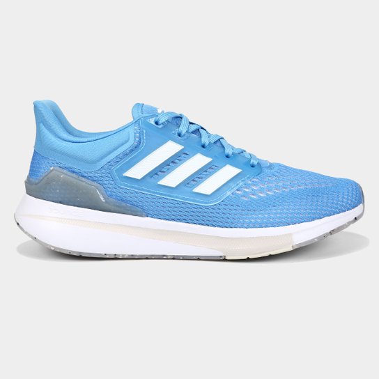 Tênis Adidas EQ21 Feminino - Azul+Prata Menor preço em Tênis Adidas EQ21 Feminino - Azul+Prata