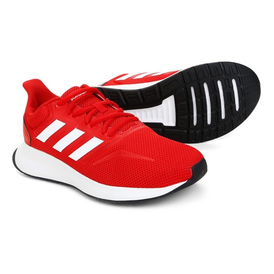 Tênis Adidas Falcon Masculino - Vermelho+Branco Menor preço em Tênis Adidas Falcon Masculino - Vermelho+Branco