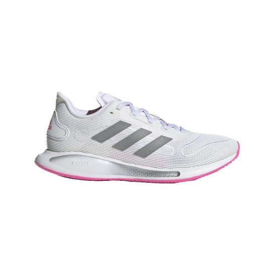 Tênis Adidas Galaxar Run Feminino - Branco e Rosa - Branco+Rosa Menor preço em Tênis Adidas Galaxar Run Feminino - Branco e Rosa - Branco+Rosa