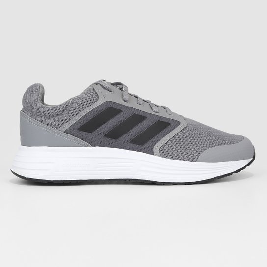 Tênis Adidas Galaxy 5 Masculino - Cinza+Branco Menor preço em Tênis Adidas Galaxy 5 Masculino - Cinza+Branco