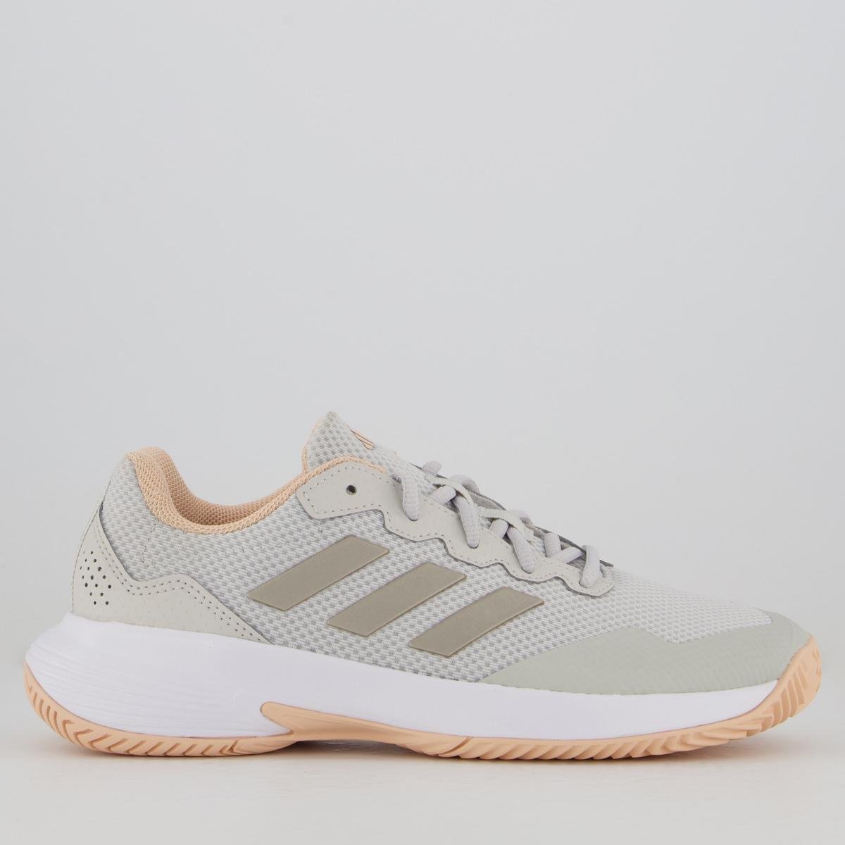 Tênis Adidas GameCourt 2 Feminino Cinza Menor preço em Tênis Adidas GameCourt 2 Feminino Cinza
