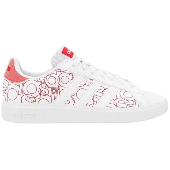Tênis Adidas Grand 2.0 Masculino - Branco+Vermelho Menor preço em Tênis Adidas Grand 2.0 Masculino - Branco+Vermelho