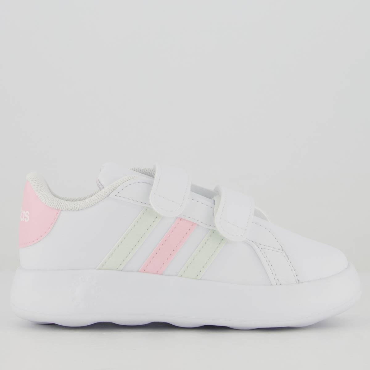 Tênis Adidas Grand Court 2.0 CF Infantil Branco Menor preço em Tênis Adidas Grand Court 2.0 CF Infantil Branco