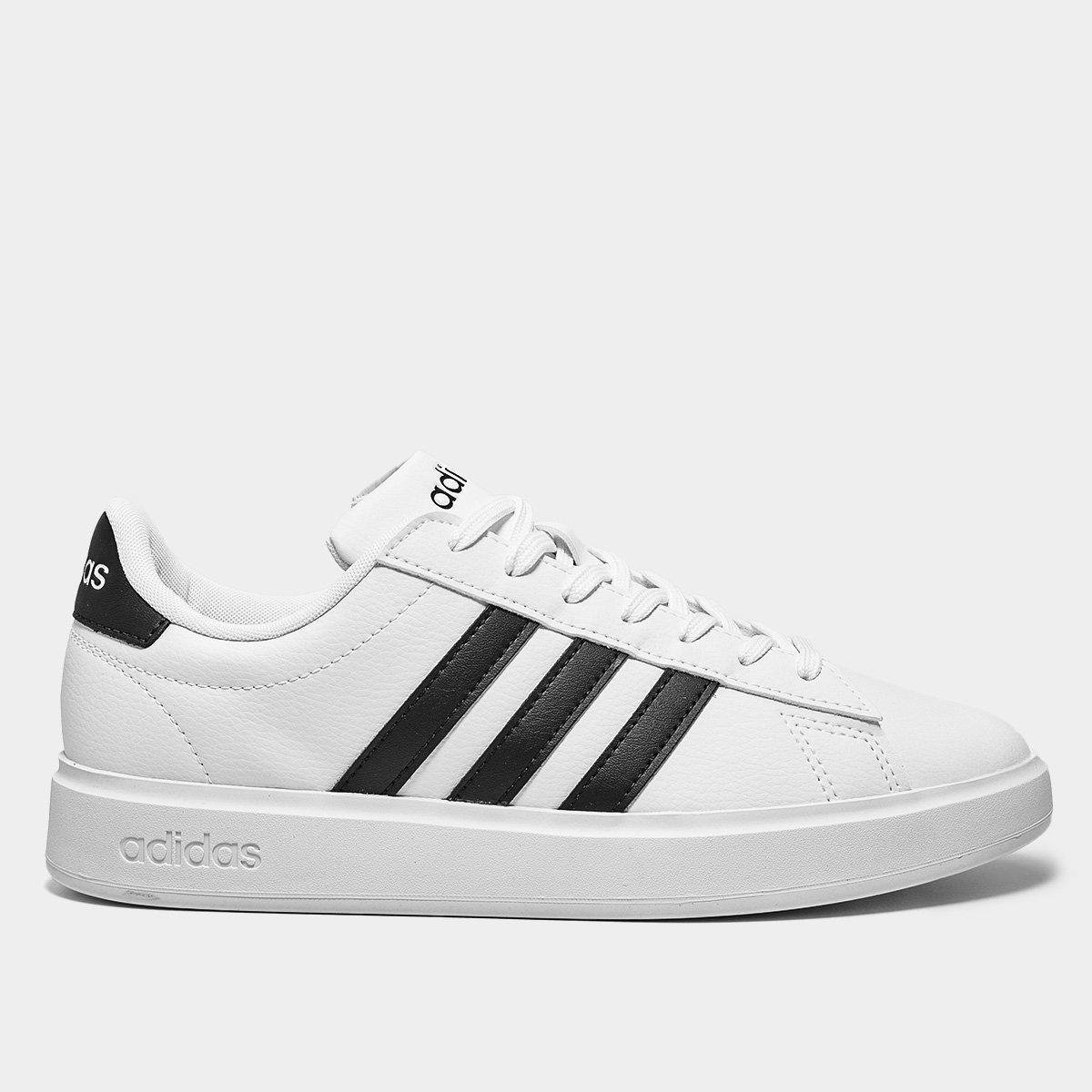 Tênis Adidas Grand Court Masculino Branco+Preto Netshoes