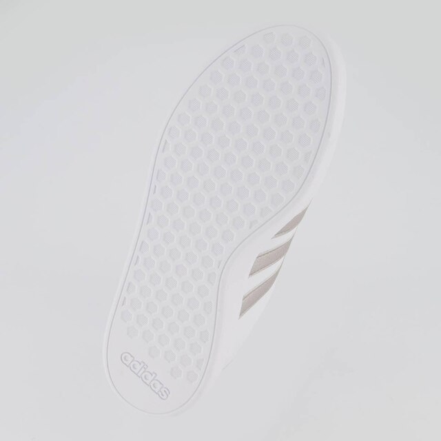 Tênis Adidas Grand Court Base 2.0 Feminino Branco e Prata
