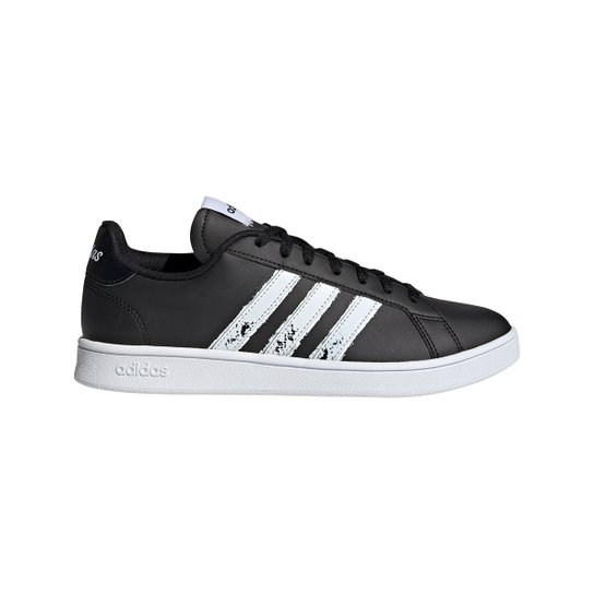 Tênis Adidas Grand Court Base Beyond Masculino - Preto+Branco Menor preço em Tênis Adidas Grand Court Base Beyond Masculino - Preto+Branco