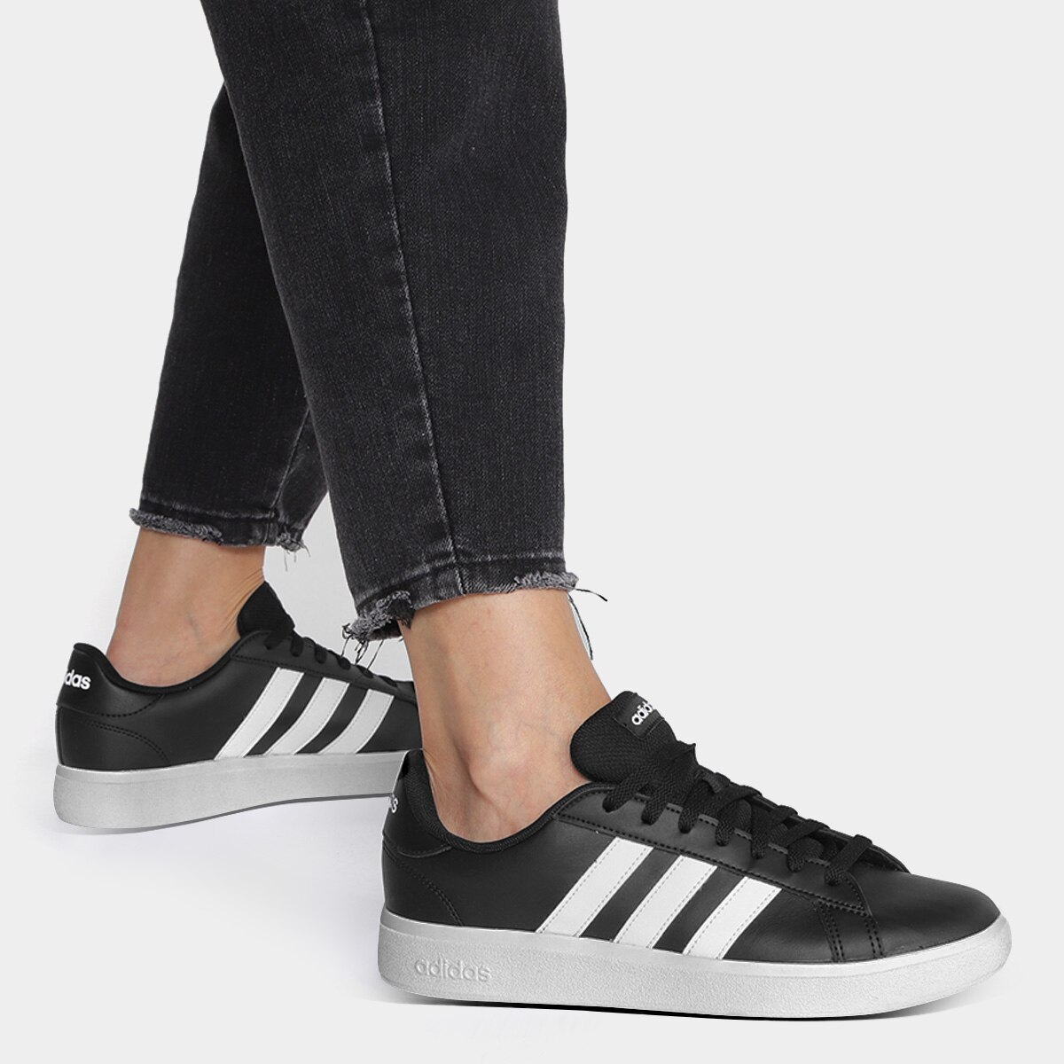 Tênis Adidas Grand Court Base Feminino - Preto | Netshoes
