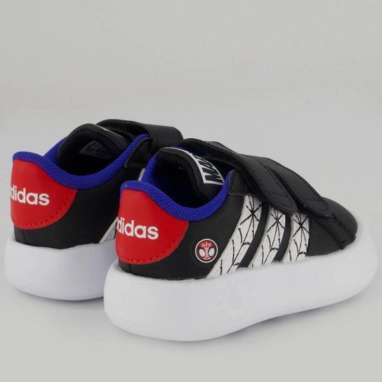 Tênis Adidas Grand Court Spider-man CF Infantil Preto
