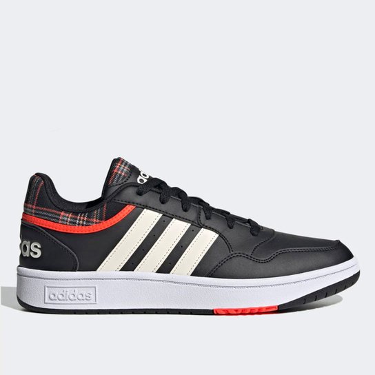 Tênis Adidas Hoops 3.0 Masculino - Preto+Branco Menor preço em Tênis Adidas Hoops 3.0 Masculino - Preto+Branco