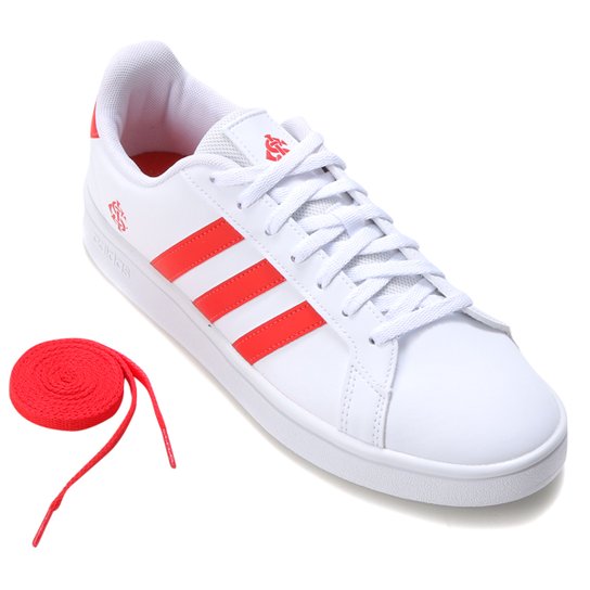 Tênis Adidas Internacional Grand Court Masculino - Vermelho+Branco Menor preço em Tênis Adidas Internacional Grand Court Masculino - Vermelho+Branco