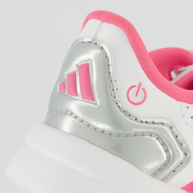 Tênis Adidas Lightorama Court EL Infantil Branco - Rosa | Netshoes