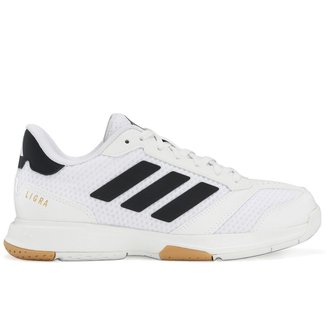 Tênis Adidas Ligra 8 Indoor Branco e Preto