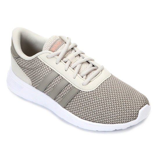 Tênis Adidas Lite Racer W Feminino - Branco e Marrom Menor preço em Tênis Adidas Lite Racer W Feminino - Branco e Marrom