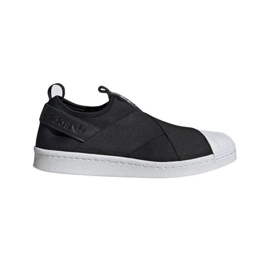 Tênis Adidas Originals Superstar Slip On Feminino EW2053 - Preto+Branco Menor preço em Tênis Adidas Originals Superstar Slip On Feminino EW2053 - Preto+Branco