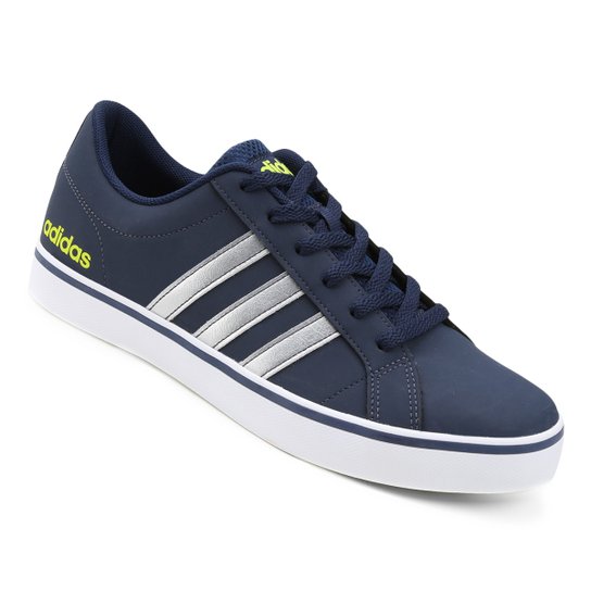 Tênis Adidas Pace Vs Masculino - Azul+amarelo Menor preço em Tênis Adidas Pace Vs Masculino - Azul+amarelo