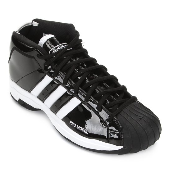 Tênis Adidas Pro Model 2G Masculino - Preto e Branco Menor preço em Tênis Adidas Pro Model 2G Masculino - Preto e Branco