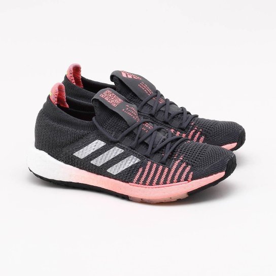 Tênis Adidas Pulseboost HD Feminino - Cinza e Prata Menor preço em Tênis Adidas Pulseboost HD Feminino - Cinza e Prata
