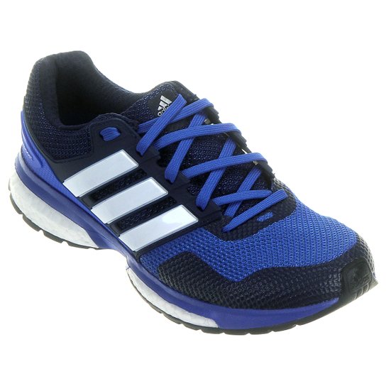 Tênis Adidas Response Boost Mesh Masculino - Marinho+Azul Menor preço em Tênis Adidas Response Boost Mesh Masculino - Marinho+Azul