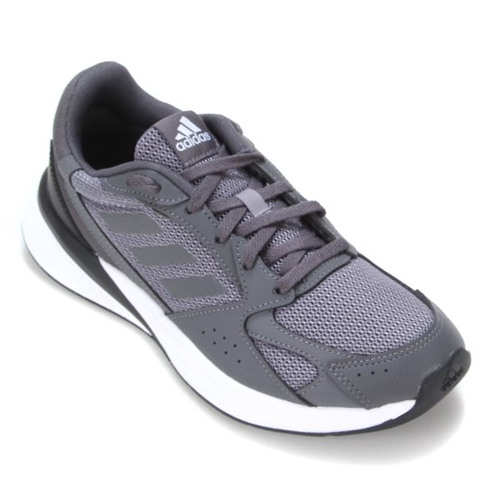Tênis Adidas Response Classic Feminino - Cinza+Preto Menor preço em Tênis Adidas Response Classic Feminino - Cinza+Preto