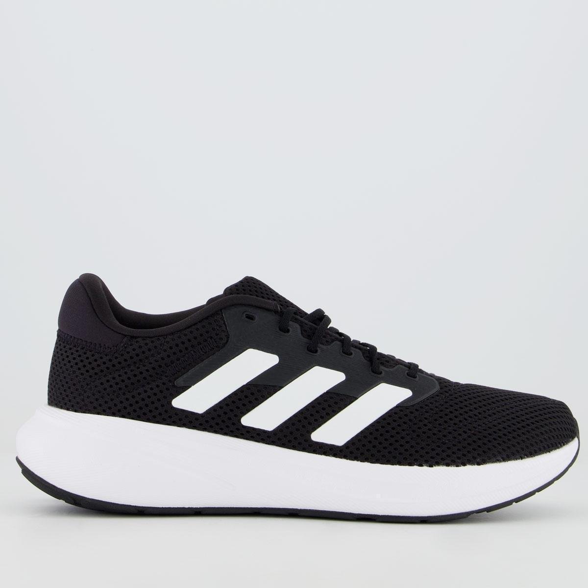 Tênis Adidas Response Runner Preto e Branco - Preto | Netshoes