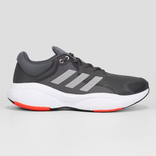 Tênis Adidas Response Solar Masculino - Cinza+Vermelho Menor preço em Tênis Adidas Response Solar Masculino - Cinza+Vermelho