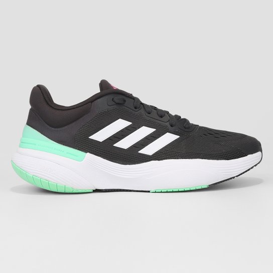 Tênis Adidas Response Super 2.0 Feminino - Preto+verde Menor preço em Tênis Adidas Response Super 2.0 Feminino - Preto+verde