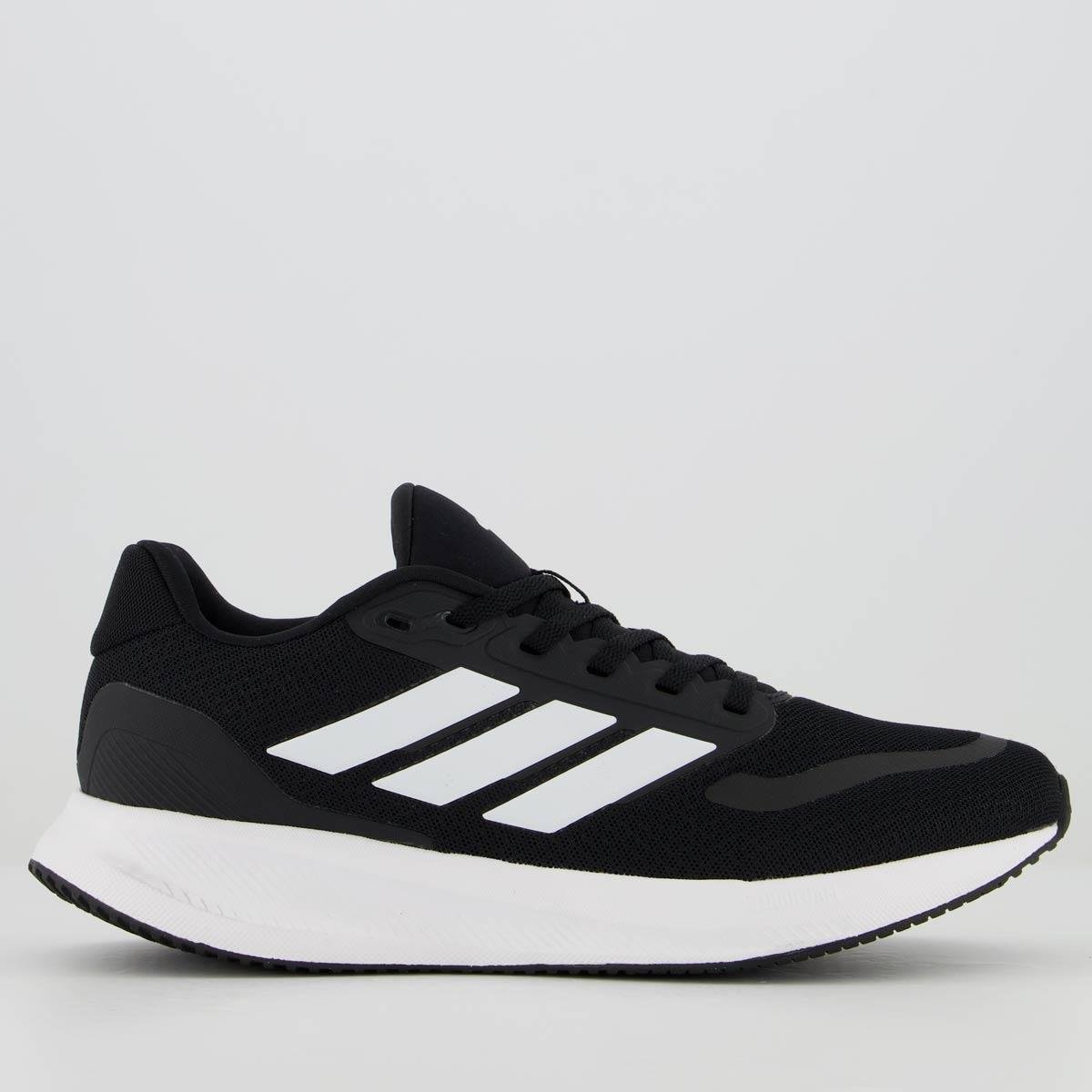 Tênis Adidas Runfalcon 5 Feminino Preto e Branco Menor preço em Tênis Adidas Runfalcon 5 Feminino Preto e Branco