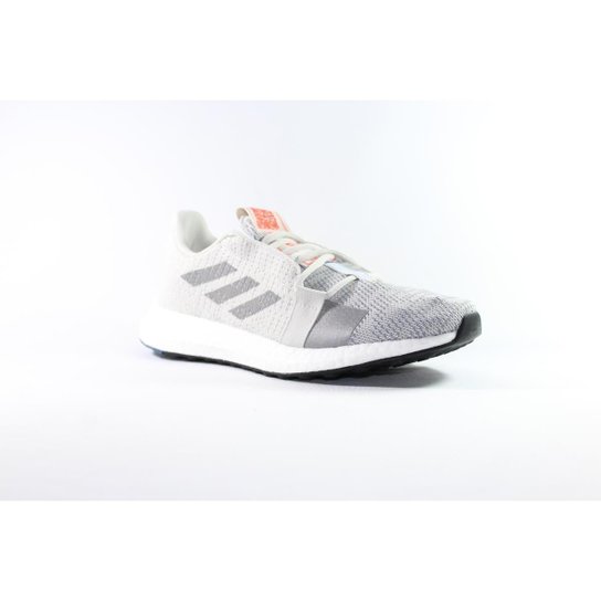TENIS ADIDAS SENSEBOOST GO - Bege+Laranja Menor preço em TENIS ADIDAS SENSEBOOST GO - Bege+Laranja