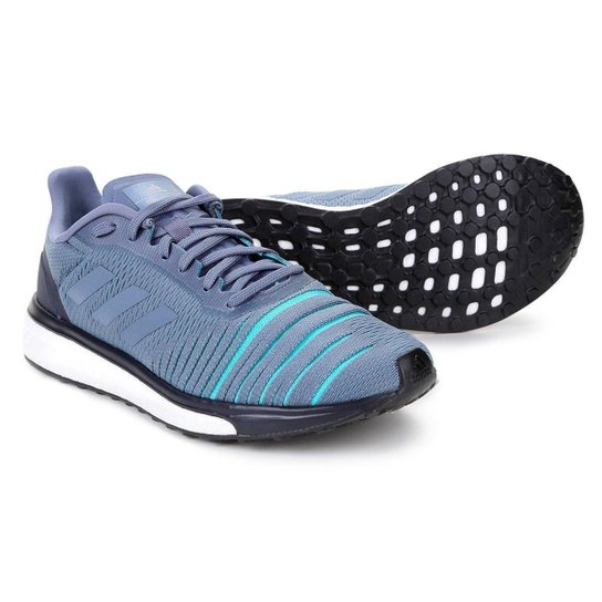 Tênis Adidas Solar Drive Boost Masculino - Prata+Azul Claro Menor preço em Tênis Adidas Solar Drive Boost Masculino - Prata+Azul Claro
