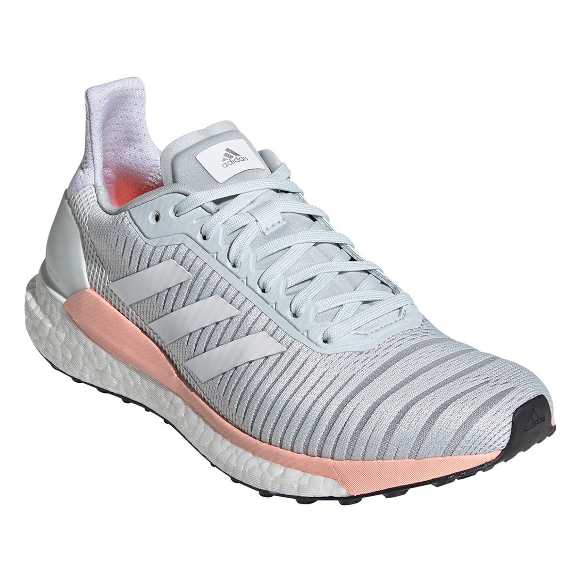 T锚nis adidas solar glide boost feminino  branco e salm茫o Clearance