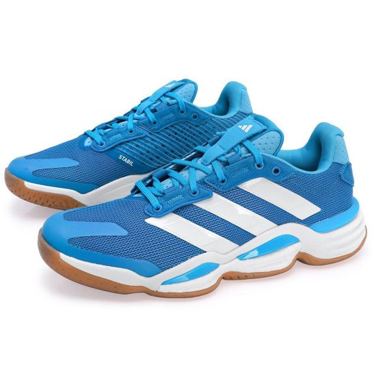 Tênis Adidas Stabil 16 Azul Claro e Branco