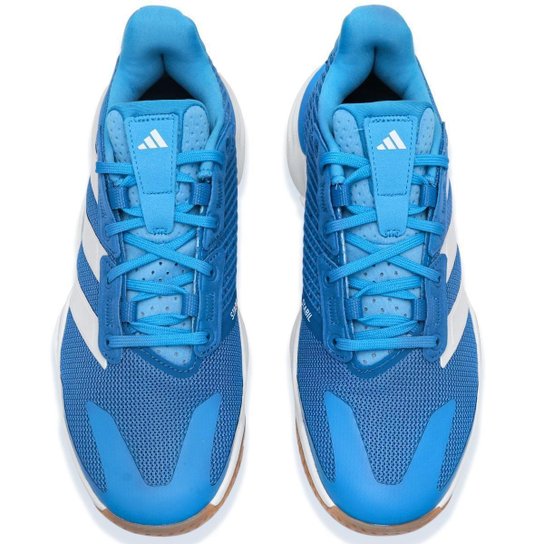 Tênis Adidas Stabil 16 Azul Claro e Branco
