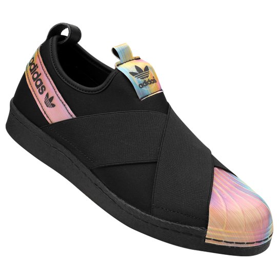 Adidas Feminino Adidas Superstar Slip On Todo Preto Adidas Slipon